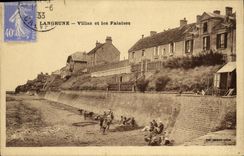 VINTAGE POSTCARD Langrune Villas and Cliffs