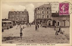 VINTAGE POSTCARD Langrune On Sea the Large Cauvin Hotel