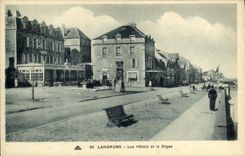 VINTAGE POSTCARD Langrune On Sea hotels and the Dam