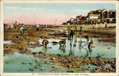 VINTAGE POSTCARD Langrune On Sea plays of Beach Children