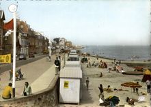 MODERN CARD Langrune the Dam and the Beach has L Hour of the Bath