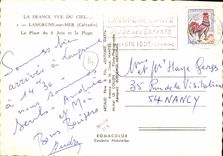 MODERN CARD Langrune On Sea the Place of June 6th and the beach