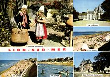 MODERN CARD Lion sur Mer Norman Costume Folklore