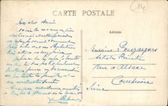 VINTAGE POSTCARD Lion sur Mer Mother of pearl Dimension the Beach Towards Luc