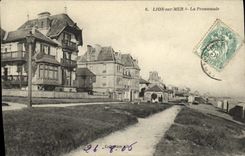 VINTAGE POSTCARD Lion sur Mer the Walk