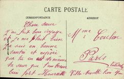 VINTAGE POSTCARD Lion sur Mer the Drying of the Nets