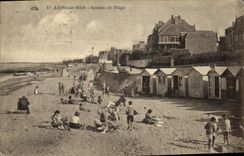 VINTAGE POSTCARD Lion sur Mer Scenes of beach