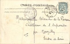 VINTAGE POSTCARD Lion sur Mer Entered of the Castle nice shot