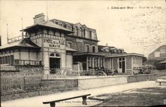 VINTAGE POSTCARD Lion sur Mer Hotel of the beach