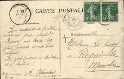 VINTAGE POSTCARD Lison Road of co  Marguerite Hotel of the Burnel station