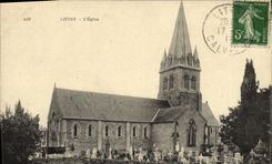 VINTAGE POSTCARD Littry L Church