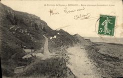 CPA Environs de Bayeux Longues Route pittoresque descendant a la mer