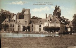 VINTAGE POSTCARD Castles of Calvades Castle of Houses the Mirror