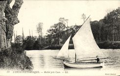 VINTAGE POSTCARD L Decorates Picturesque Maltot close Caen Bateau