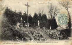 VINTAGE POSTCARD Manneville Pipard the Martyrdom Surroundings of Bridge L Bishop