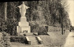 VINTAGE POSTCARD Maroilles cheese Monument with the Sacring Heart Christ