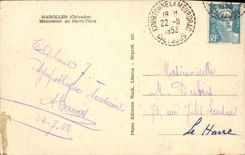 VINTAGE POSTCARD Maroilles cheese Monument with the Sacring Heart Christ