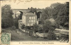 VINTAGE POSTCARD Environs of Transfers Viaduct of Martilly