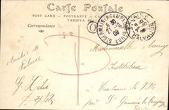 VINTAGE POSTCARD Mezidon Main street Hotel of the Grace of Hamelin God