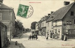 VINTAGE POSTCARD Mezidon Grocer TOP