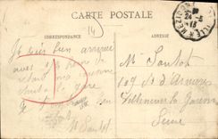 VINTAGE POSTCARD Mezidon Places Town hall and Village hall