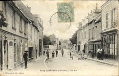 VINTAGE POSTCARD Borough of Mezidon a Street