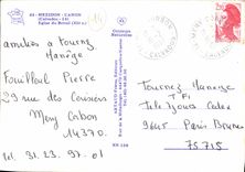 MODERN CARD Mezidon Gun Church of Breuil