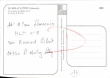 POSTAL MODERNA Molany Littry la encrucijada de Molay Littry