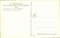 MODERN CARD Arromanches les Bains Port of the release 1944