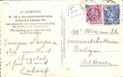 MODERN CARD Arromanches les Bains the Port of the Release piers of unloading seen from of the villa