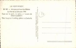 MODERN CARD Arromanches les Bains the Port of the Release Seen on the port piers of unloading