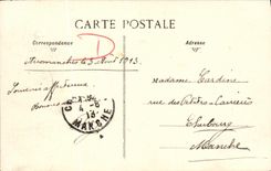 Efecto de Arromanches de la POSTAL de la VENDIMIA del mar por marea de resorte