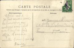 POSTAL Arromanches de la VENDIMIA les Bains la presa un dia de marea de resorte