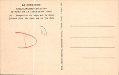 VINTAGE POSTCARD Arromanches les Bains the Port of the Perspective Release broad on the Militaria dam