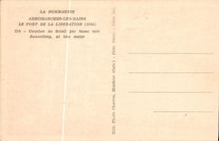 POSTAL Arromanches de la VENDIMIA les Bains el puerto de la puesta del sol del lanzamiento por marea baja