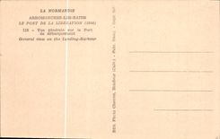 POSTAL Arromanches de la VENDIMIA les Bains el puerto de la opinion del lanzamiento sobre la descarga