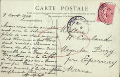 POSTAL Arromanches de la VENDIMIA les Bains el pequeno asimiento