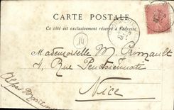 Interior de Arromanches de la POSTAL de la VENDIMIA les Bains de L siglo de la iglesia XIII E