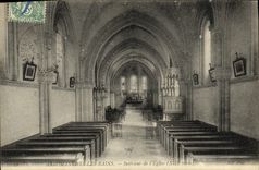CPA Arromanches les Bains Interieur de l Eglise XIII e Siecle