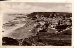 Acantilados tomados vision de Arromanches de la POSTAL de la VENDIMIA les Bains de Tracy