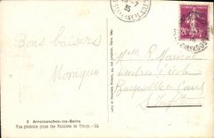 Acantilados tomados vision de Arromanches de la POSTAL de la VENDIMIA les Bains de Tracy