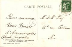 POSTAL MODERNA opinion de Arromanches tomada de acantilados de Tracy