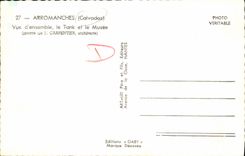 POSTAL MODERNA D vista Arromanches junto el tanque y el museo