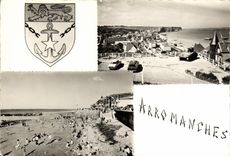 CPA Arromanches Vue generale La Plage