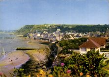 POSTAL MODERNA opinion de Arromanches de acantilados de Tracy