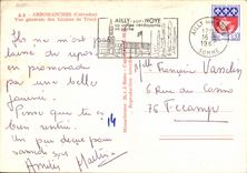POSTAL MODERNA opinion de Arromanches de acantilados de Tracy