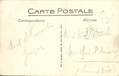 POSTAL Arromanches de la VENDIMIA en el dia laborable de la playa de los ninos de la arena