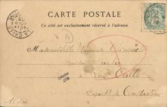 Aspecto de Arromanches de la POSTAL de la VENDIMIA les Bains de la presa por el equinoccio de Moree D