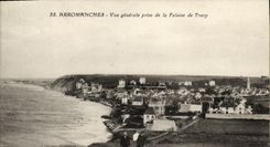 CPA Arromanches Vue generale Prise de la falaise de Tracy