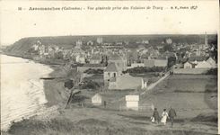 CPA Arromanches Les Bains Vue Generale Prise des Falaises de Tracy
